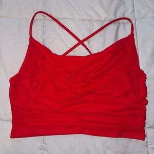 SHEIN Red Strappy Crop Top Size XL